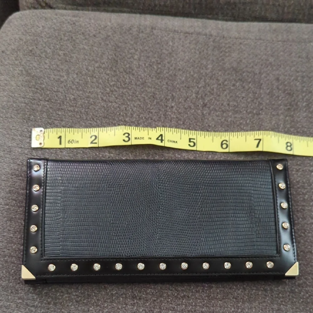 @*Black Studded Clutch